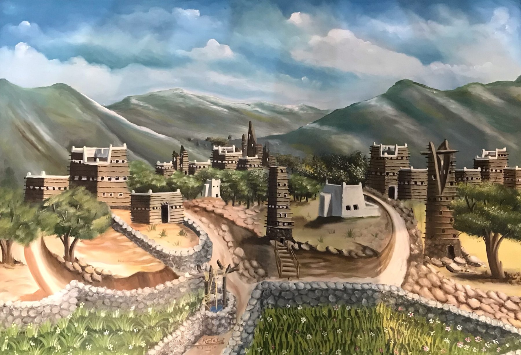 A Traditional View From The Kingdom Of Saudi Arabia (Abha Houses)