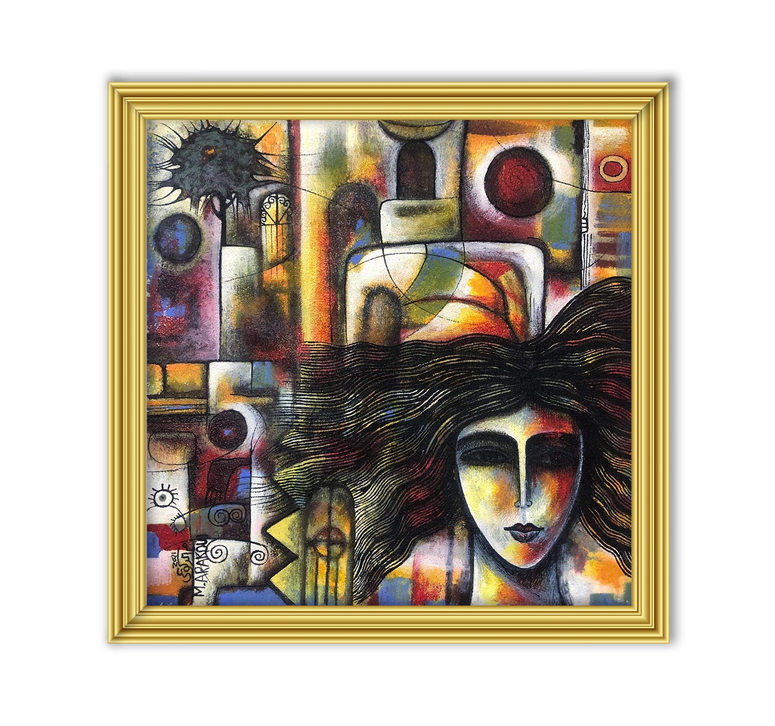Face and old houses