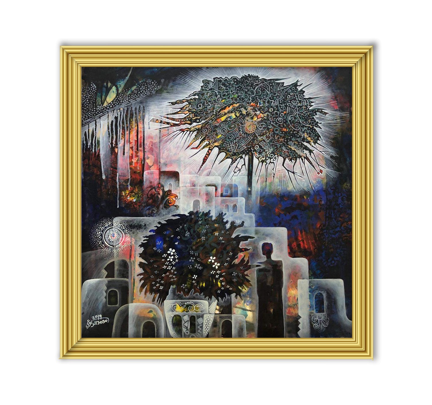 Bouquet on the horizon window